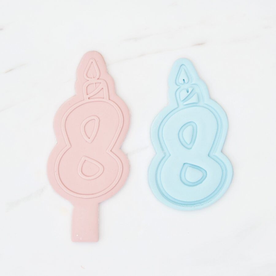 hennabloom Birthday Number 8 Candle