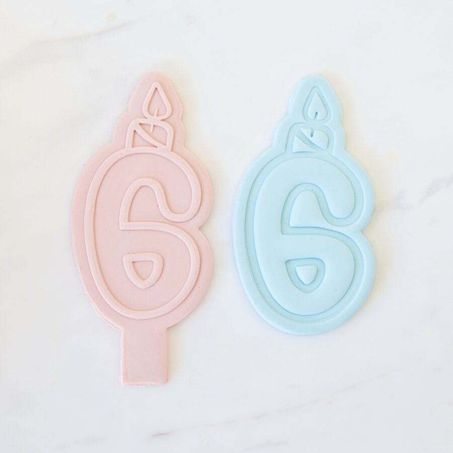 hennabloom Birthday Number 6 Candle